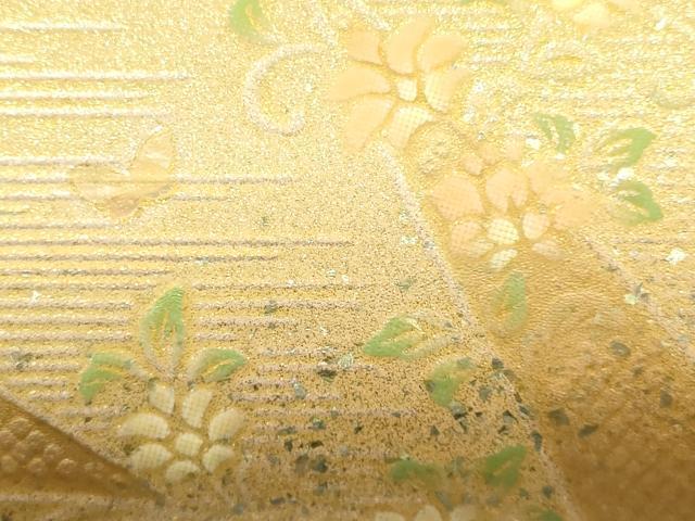 平和屋着物▼和装小物　和装バッグ　ハンドバッグ　花柄　螺鈿　金彩　逸品　AABI8798ay