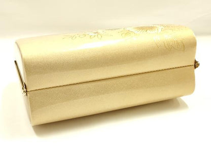 平和屋着物▼和装小物　和装バッグ　ハンドバッグ　枝花文　金彩　逸品　AABI8799ay