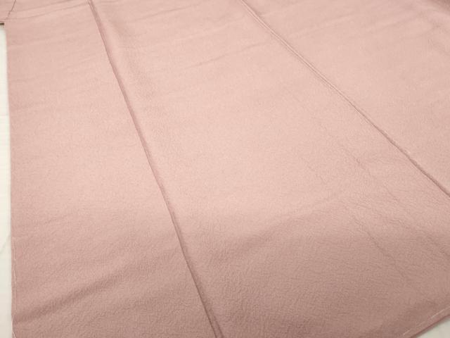 平和屋着物●上質な色無地　鴇浅葱色　鬼しぼ縮緬　正絹　逸品　未使用　AABI8804ck