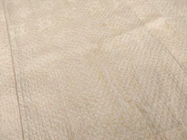 平和屋着物●振袖用長襦袢　無双仕立て　絞り　紗綾形花文　正絹　逸品　AABI8807ck