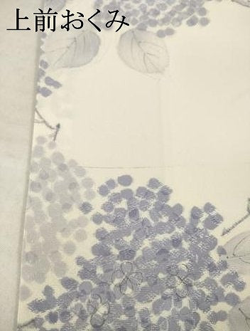 平和屋着物●上質な小紋　手描き　地紋起こし　紫陽花　正絹　逸品　AABI8814ck