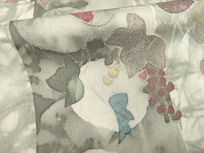 平和屋着物●上質な小紋　地紋起こし　蔦草間道　正絹　逸品　AABI8815ck