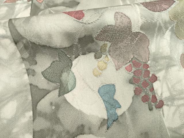 平和屋着物●上質な小紋　地紋起こし　蔦草間道　正絹　逸品　AABI8815ck