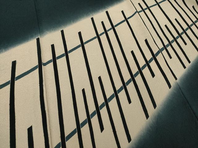 平和屋着物●書家　上村陽道　訪問着　抽象文様　暈し染め　丹後ちりめん　正絹　逸品　AABI8817ck