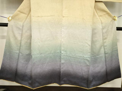 平和屋着物●男性　色留袖　墨流し文様　暈し染め　正絹　逸品　AABI8837ck
