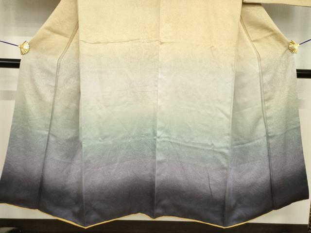 平和屋着物●男性　色留袖　墨流し文様　暈し染め　正絹　逸品　AABI8837ck