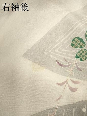 平和屋着物●訪問着　友禅　作家物　草花文　正絹　逸品　AABI8838ck
