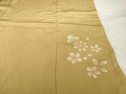 平和屋着物●訪問着　辻が花　絞り　舞花文　仮絵羽　正絹　逸品　未使用　AABI8842ck