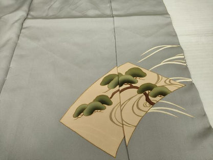 平和屋着物●色留訪問着　駒刺繍　吉祥文　金彩　仮絵羽　正絹　逸品　未使用　AABI8848ck