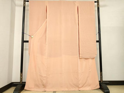 平和屋本店●アンティーク　大正ロマン　振袖　水柿色　正絹　逸品　AABI8853ck