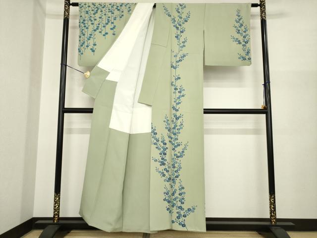 平和屋着物●人間国宝　五代　田畑喜八　訪問着　枝花文　正絹　逸品　AABI8859ck