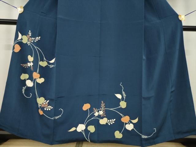 平和屋着物●銀座　志ま亀　訪問着　花蔦草文　金彩　たとう紙付き　正絹　逸品　AABI8864ck