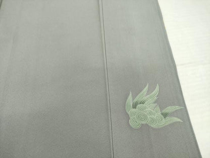 平和屋着物●十日町友禅作家　中澤晃介　訪問着　唐獅子　暈し染め　正絹　逸品　AABI8866ck