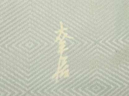 平和屋着物●染刺工芸　大羊居　東京友禅　訪問着　刺繍　枝花文　金糸　正絹　逸品　AABI8867ck