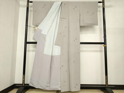 平和屋着物●上質な小紋　丸文　正絹　逸品　AABI8876ck