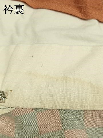 平和屋着物●長襦袢　無双仕立て　市松文様　半衿刺繍　正絹　逸品　AABI8882fy