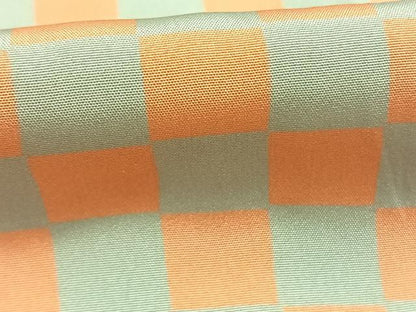 平和屋着物●長襦袢　無双仕立て　市松文様　半衿刺繍　正絹　逸品　AABI8882fy