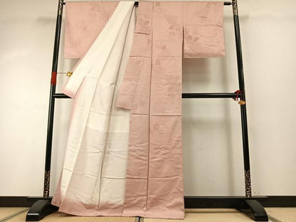 平和屋着物●江戸小紋　切嵌花文　暈し染め　正絹　逸品　AABI8885fy