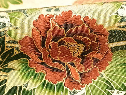 平和屋着物●松尾光琳　純金　黒留袖　刺繍　花鳥文　金彩　保証書付き　正絹　逸品　AABI8886fy