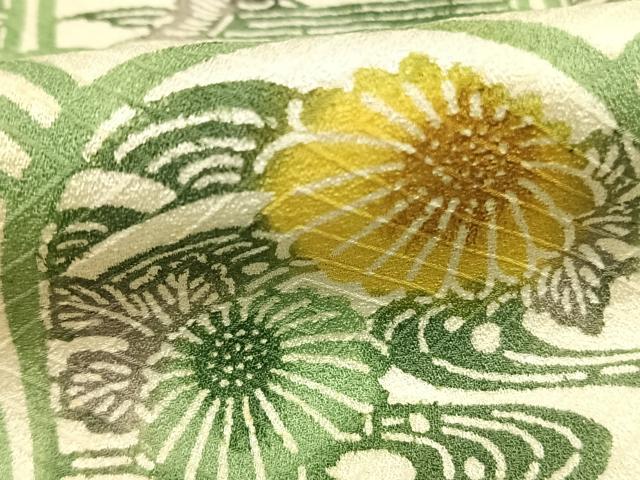 平和屋着物●上質な小紋　紅型　花鳥文　暈し染め　大丸扱い　正絹　逸品　AABI8888fy