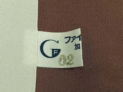 平和屋着物●訪問着　紬地　花織　横段文　正絹　逸品　未使用　AABI8896fy