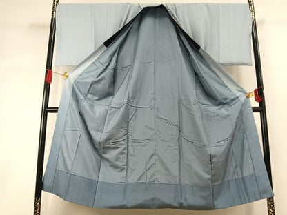 平和屋着物●男性　長襦袢　袷　手描き　風景文　暈し染め　正絹　逸品　AABI8899fy
