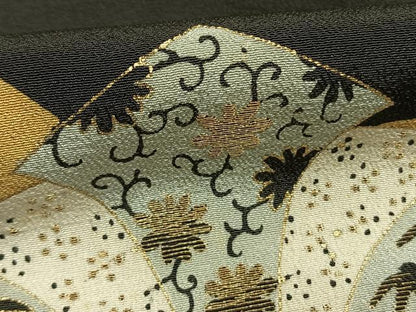 平和屋着物●豪華黒留袖　刺繍　吉祥文　金糸　金彩　正絹　逸品　AABI8900fy