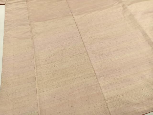 平和屋着物●紅花紬　米沢　霞文　正絹　逸品　AABI8902fy