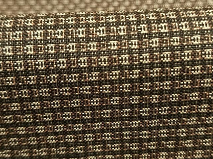 平和屋着物●男性　紬　アンサンブル　幾何学文様　正絹　逸品　AABI8904fy