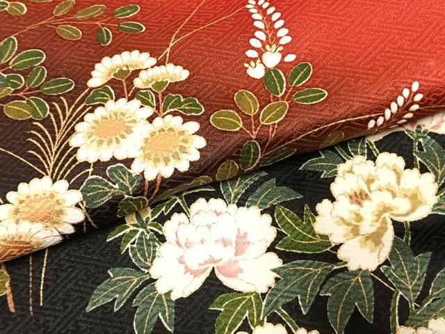 平和屋着物●豪華振袖　草花文　暈し染め　金彩　正絹　逸品　AABI8906fy