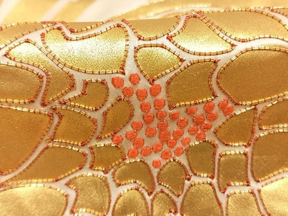平和屋着物●豪華振袖　駒刺繍　乱菊　金彩　正絹　逸品　AABI8907fy
