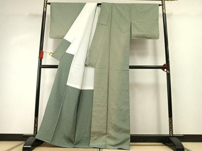 平和屋着物●白山紬　散らし文様　正絹　逸品　AABI8909fy