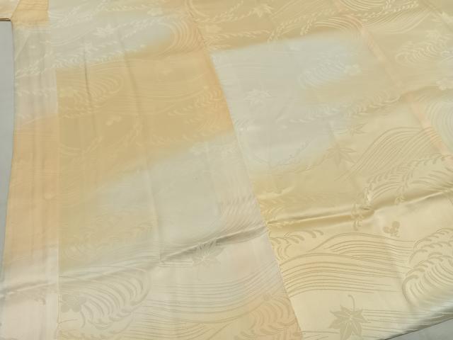 平和屋着物●振袖用長襦袢 袷 舞花地紋 暈し染め 近鉄扱い 正絹 逸品 AABI8914fy