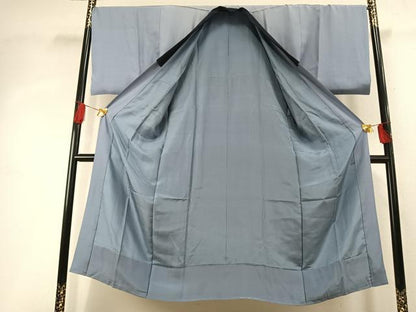 平和屋着物●男性 長襦袢 袷 手描き 富士山 鷹 枝松文 暈し染め 金彩 正絹 逸品 AABI8916fy