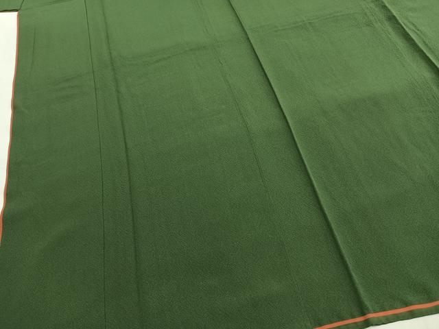 平和屋着物●上質な色無地 老竹色 やまと誂製 正絹 逸品 AABI8917fy