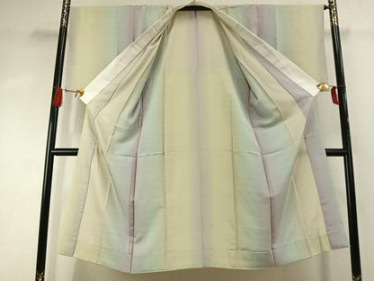 平和屋着物●長襦袢 無双仕立て 横縞 正絹 逸品 AABI8931fy