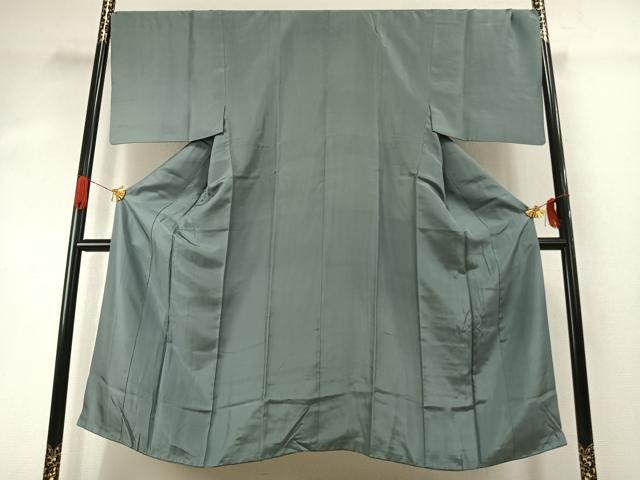 平和屋着物●男性 色無地 千草色 正絹 逸品 AABI8934fy