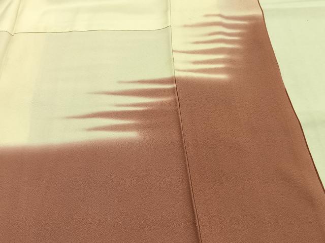 平和屋着物●訪問着 霞文 暈し染め 反端付き 正絹 逸品 AABI8942fy