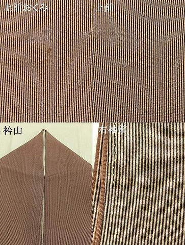 平和屋着物●江戸小紋　万筋　紫色×青色　健勝苑扱い　正絹　逸品　AABI8948fy