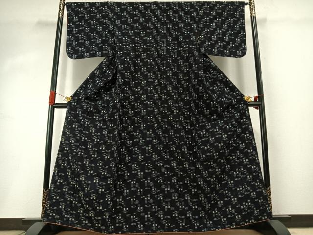 平和屋着物●久留米絣　琉球絣　綿　逸品　AABI8949fy