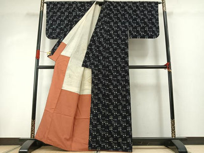 平和屋着物●久留米絣 琉球絣 綿 逸品 AABI8949fy