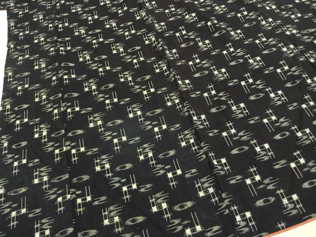 平和屋着物●久留米絣　琉球絣　綿　逸品　AABI8949fy