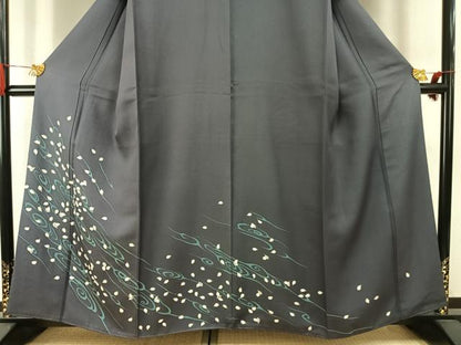 平和屋着物●訪問着 舞桜文 正絹 逸品 AABI8950fy