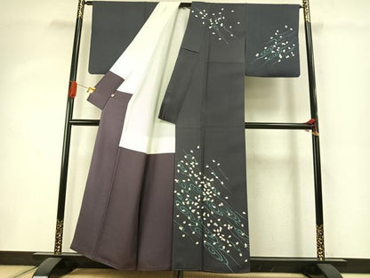 平和屋着物●訪問着 舞桜文 正絹 逸品 AABI8950fy