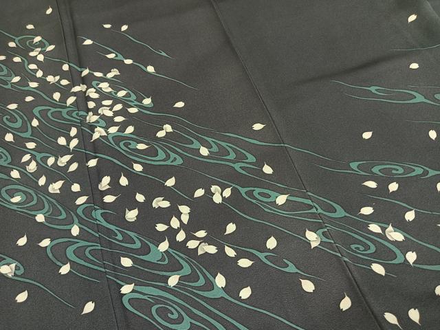 平和屋着物●訪問着 舞桜文 正絹 逸品 AABI8950fy