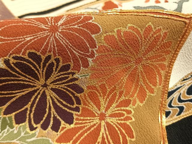 平和屋着物●豪華黒留袖　駒刺繍　色紙重ね花文　金彩　高島屋扱い　正絹　逸品　AABI8957fy