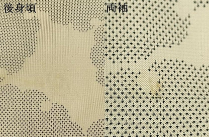 平和屋着物●本場大島紬 白大島 カタス9マルキ 雪輪文 正絹 逸品 AABI8961fy
