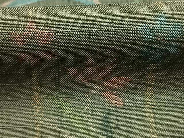 平和屋着物●小千谷紬 百柄 横段花文 正絹 逸品 AABI8968fy