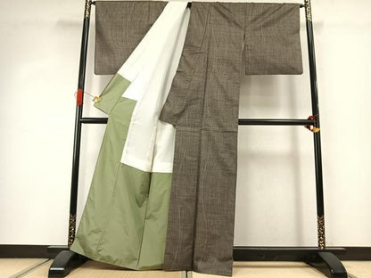 平和屋着物●本場大島紬 カタス9マルキ よろけ縞 正絹 逸品 AABI8970fy