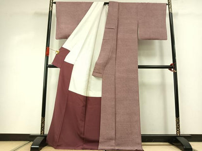 平和屋着物●江戸小紋 鮫小紋柄 ロング丈 正絹 逸品 AABI8971fy